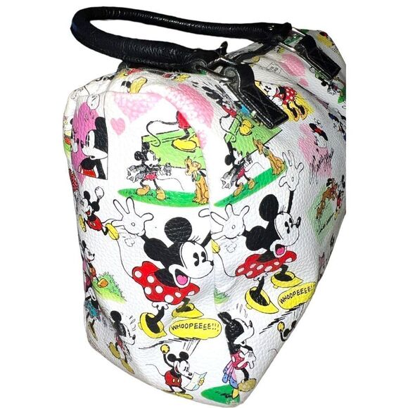 Disney adorable white satchel with black handles and whimsical Disney ca… - Picture 5 of 13